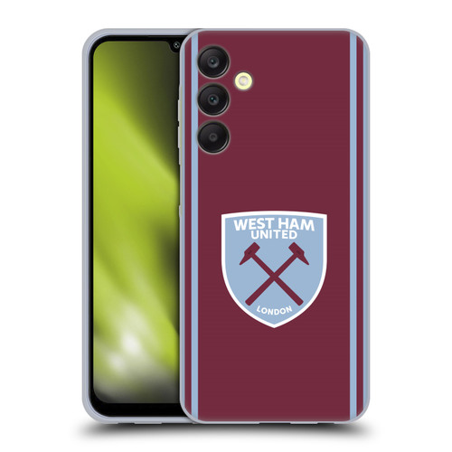 West Ham United FC 2024/25 Crest Kit Home Soft Gel Case for Samsung Galaxy A25 5G