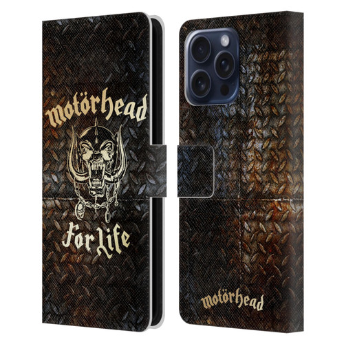 Motorhead Key Art For Life Leather Book Wallet Case Cover For Apple iPhone 16 Pro Max