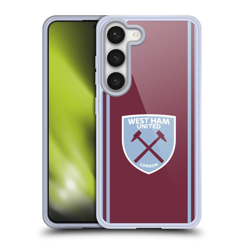 West Ham United FC 2024/25 Crest Kit Home Soft Gel Case for Samsung Galaxy S23 5G