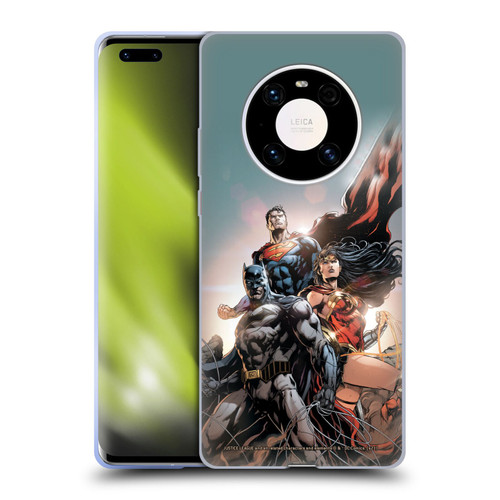 Justice League DC Comics Comic Book Covers Rebirth Trinity #1 Soft Gel Case for Huawei Mate 40 Pro 5G