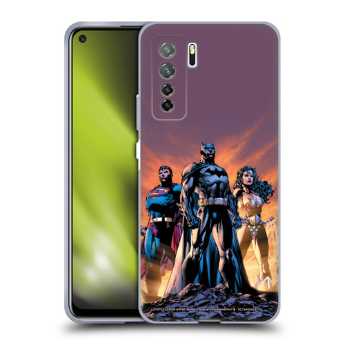 Justice League DC Comics Comic Book Covers Icons Trinity Soft Gel Case for Huawei Nova 7 SE/P40 Lite 5G