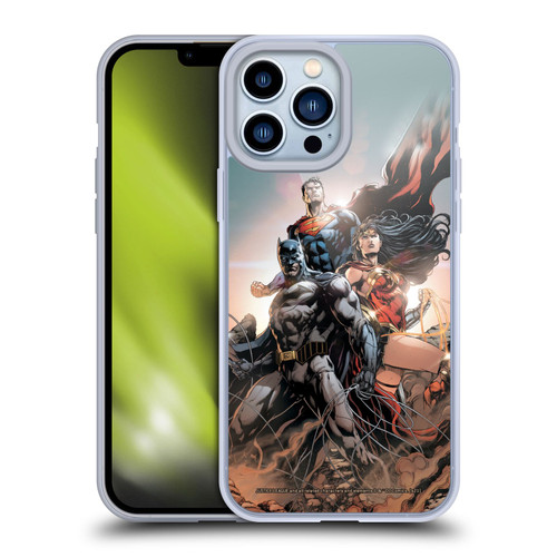 Justice League DC Comics Comic Book Covers Rebirth Trinity #1 Soft Gel Case for Apple iPhone 13 Pro Max