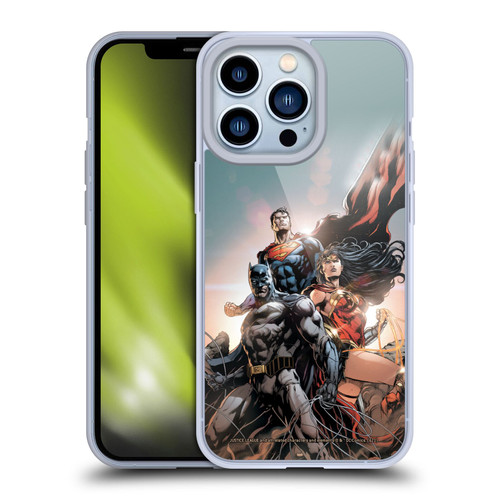Justice League DC Comics Comic Book Covers Rebirth Trinity #1 Soft Gel Case for Apple iPhone 13 Pro