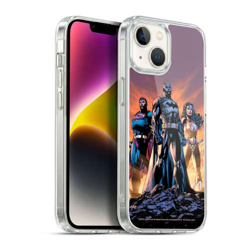 Justice League DC Comics Comic Book Covers Icons Trinity Soft Gel Case for Apple iPhone 14