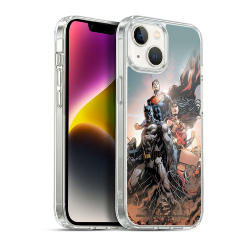 Justice League DC Comics Comic Book Covers Rebirth Trinity #1 Soft Gel Case for Apple iPhone 14