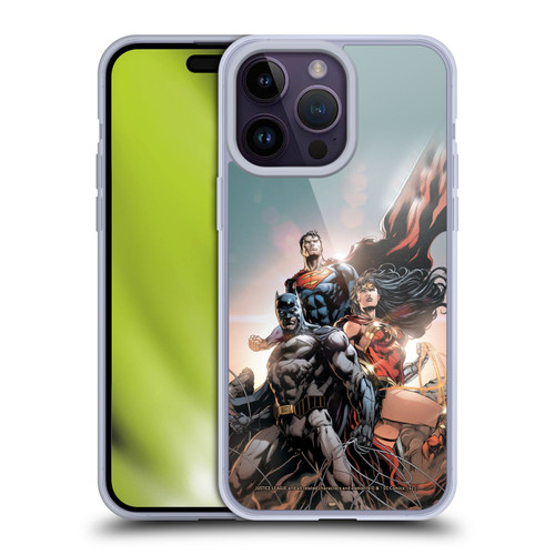 Justice League DC Comics Comic Book Covers Rebirth Trinity #1 Soft Gel Case for Apple iPhone 14 Pro Max