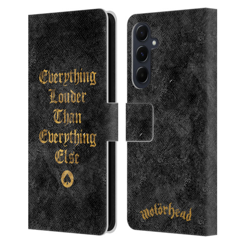 Motorhead Key Art Everything Louder Leather Book Wallet Case Cover For Samsung Galaxy A55 5G