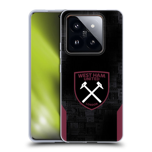 West Ham United FC 2024/25 Crest Kit Away Soft Gel Case for Xiaomi 14 Pro