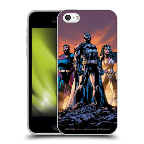 Justice League DC Comics Comic Book Covers Icons Trinity Soft Gel Case for Apple iPhone 5c