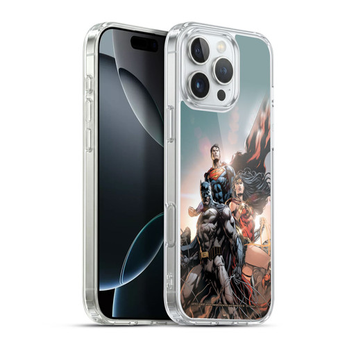Justice League DC Comics Comic Book Covers Rebirth Trinity #1 Soft Gel Case for Apple iPhone 16 Pro Max