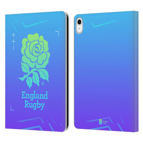 England Rugby Union This Rose Means Everything Logo in Purple Leather Book Wallet Case Cover For Apple iPad 10.9 2022/2025