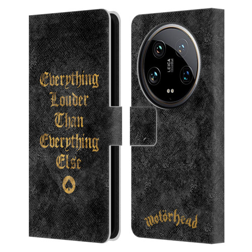 Motorhead Key Art Everything Louder Leather Book Wallet Case Cover For Xiaomi 14 Ultra