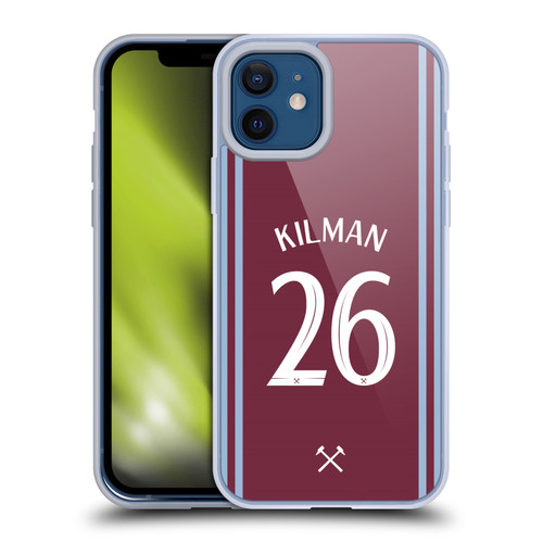 West Ham United FC 2024/25 Players Home Kit Max Kilman Soft Gel Case for Apple iPhone 12 / iPhone 12 Pro
