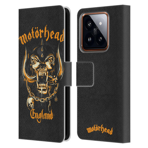 Motorhead Logo Warpig England Leather Book Wallet Case Cover For Xiaomi 14