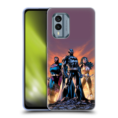 Justice League DC Comics Comic Book Covers Icons Trinity Soft Gel Case for Nokia X30
