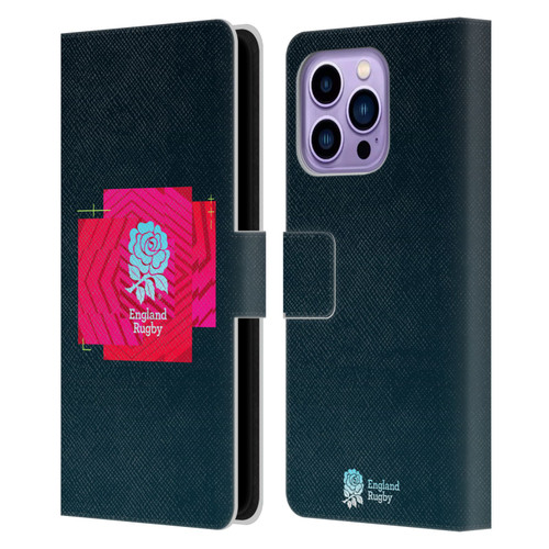 England Rugby Union This Rose Means Everything Slogan in Black Leather Book Wallet Case Cover For Apple iPhone 14 Pro Max