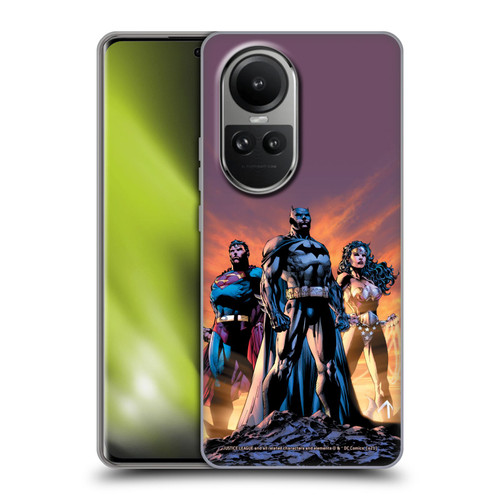 Justice League DC Comics Comic Book Covers Icons Trinity Soft Gel Case for OPPO Reno10 5G / Reno10 Pro 5G