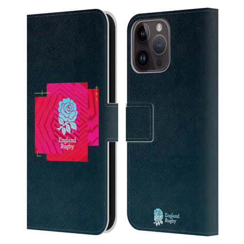 England Rugby Union This Rose Means Everything Slogan in Black Leather Book Wallet Case Cover For Apple iPhone 15 Pro Max