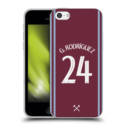 West Ham United FC 2024/25 Players Home Kit Guido Rodríguez Soft Gel Case for Apple iPhone 5c