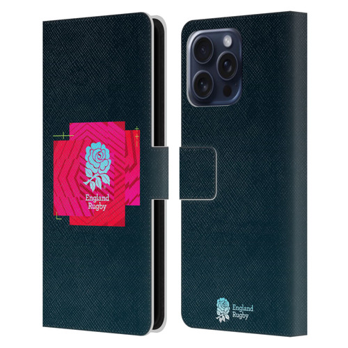 England Rugby Union This Rose Means Everything Slogan in Black Leather Book Wallet Case Cover For Apple iPhone 16 Pro Max