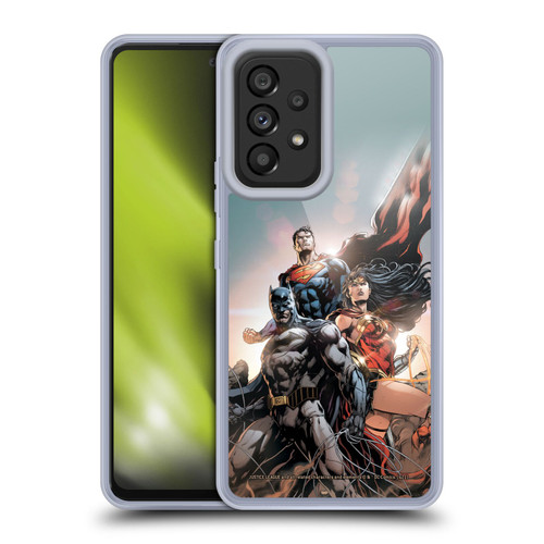 Justice League DC Comics Comic Book Covers Rebirth Trinity #1 Soft Gel Case for Samsung Galaxy A53 5G (2022)