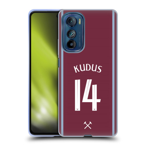 West Ham United FC 2024/25 Players Home Kit Mohammed Kudus Soft Gel Case for Motorola Edge 30