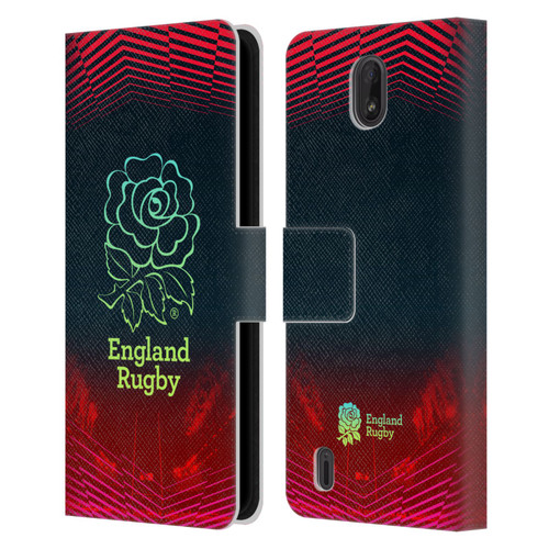 England Rugby Union This Rose Means Everything Logo in Red Leather Book Wallet Case Cover For Nokia C01 Plus/C1 2nd Edition