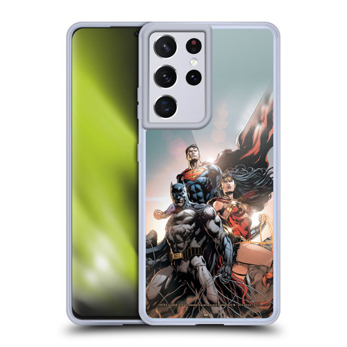 Justice League DC Comics Comic Book Covers Rebirth Trinity #1 Soft Gel Case for Samsung Galaxy S21 Ultra 5G