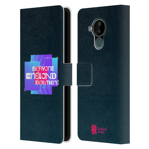 England Rugby Union This Rose Means Everything Logo in Black Leather Book Wallet Case Cover For Nokia C30