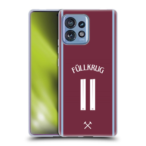 West Ham United FC 2024/25 Players Home Kit Niclas Füllkrug Soft Gel Case for Motorola Moto Edge 40 Pro West Ham United FC 2024/25 Players Home Kit Niclas Füllkrug Soft Gel Case for Motorola Moto Edge 40 Pro