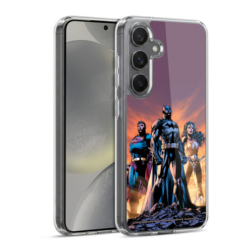 Justice League DC Comics Comic Book Covers Icons Trinity Soft Gel Case for Samsung Galaxy S24 5G