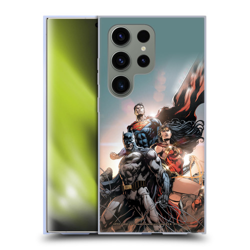 Justice League DC Comics Comic Book Covers Rebirth Trinity #1 Soft Gel Case for Samsung Galaxy S24 Ultra 5G