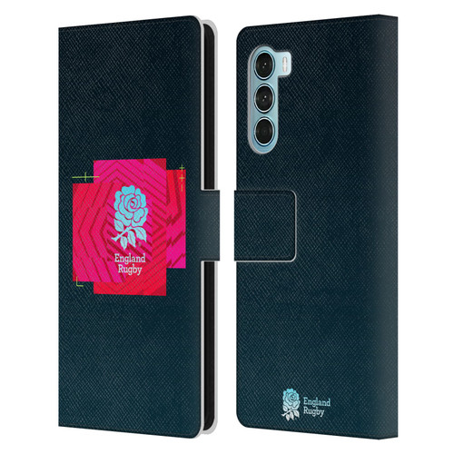 England Rugby Union This Rose Means Everything Slogan in Black Leather Book Wallet Case Cover For Motorola Edge S30 / Moto G200 5G