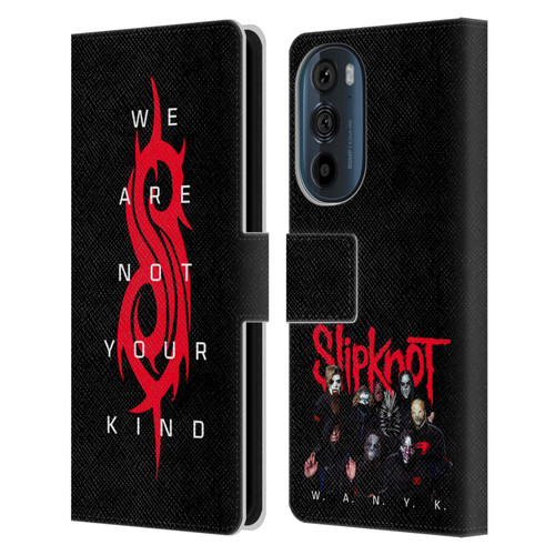 Slipknot We Are Not Your Kind Logo Leather Book Wallet Case Cover For Motorola Edge 30