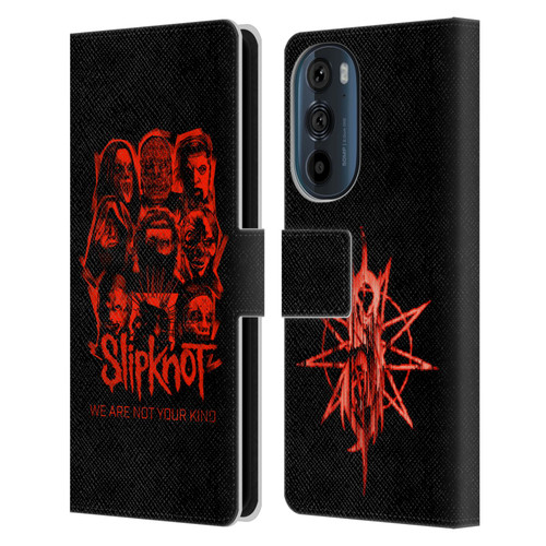 Slipknot We Are Not Your Kind Red Patch Leather Book Wallet Case Cover For Motorola Edge 30
