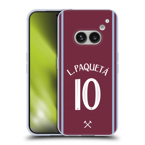 West Ham United FC 2024/25 Players Home Kit Lucas Paquetá Soft Gel Case for Nothing Phone (2a)