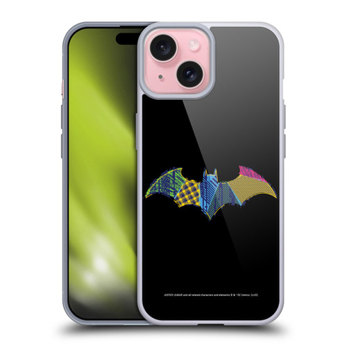 Justice League DC Comics Dark Electric Pop Icons Batman Soft Gel Case for Apple iPhone 15