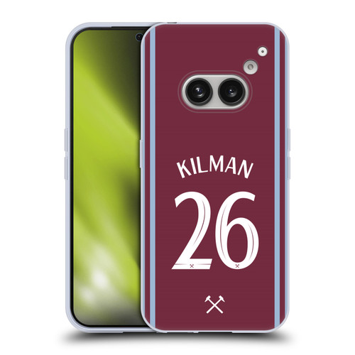 West Ham United FC 2024/25 Players Home Kit Max Kilman Soft Gel Case for Nothing Phone (2a)