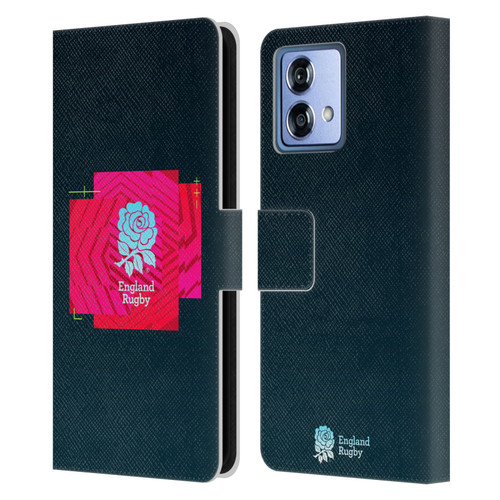 England Rugby Union This Rose Means Everything Slogan in Black Leather Book Wallet Case Cover For Motorola Moto G84 5G