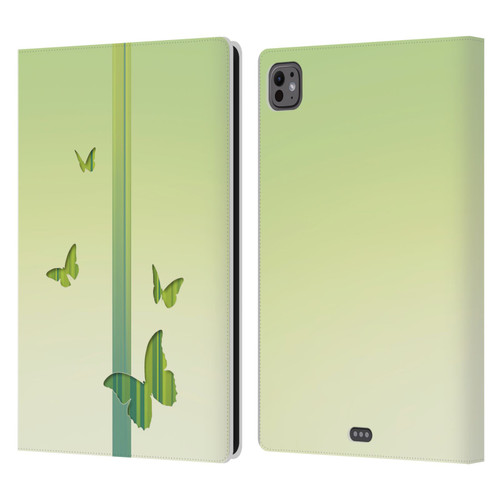 Alyn Spiller Animal Art Butterflies Leather Book Wallet Case Cover For Apple iPad Pro 11 M4 2024