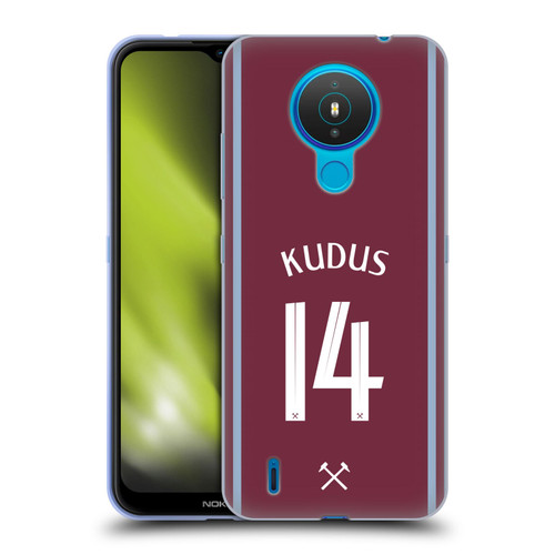 West Ham United FC 2024/25 Players Home Kit Mohammed Kudus Soft Gel Case for Nokia 1.4