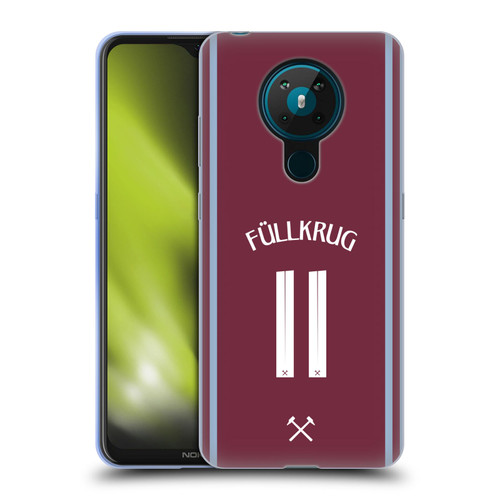 West Ham United FC 2024/25 Players Home Kit Niclas Füllkrug Soft Gel Case for Nokia 5.3