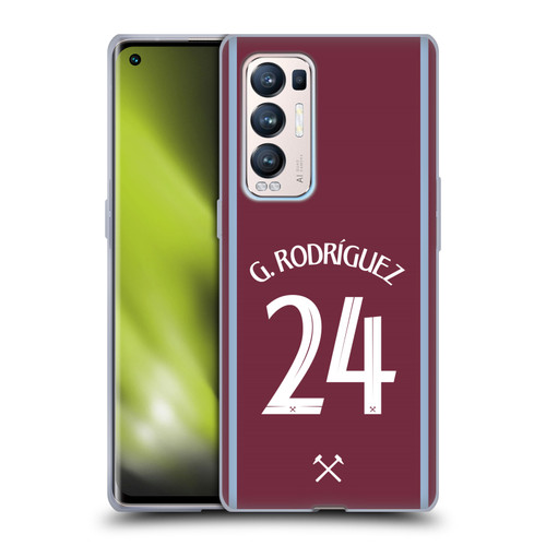 West Ham United FC 2024/25 Players Home Kit Guido Rodríguez Soft Gel Case for OPPO Find X3 Neo / Reno5 Pro+ 5G