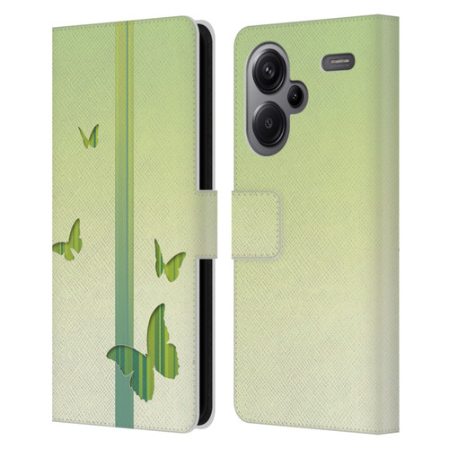 Alyn Spiller Animal Art Butterflies Leather Book Wallet Case Cover For Xiaomi Redmi Note 13 Pro Plus 5G