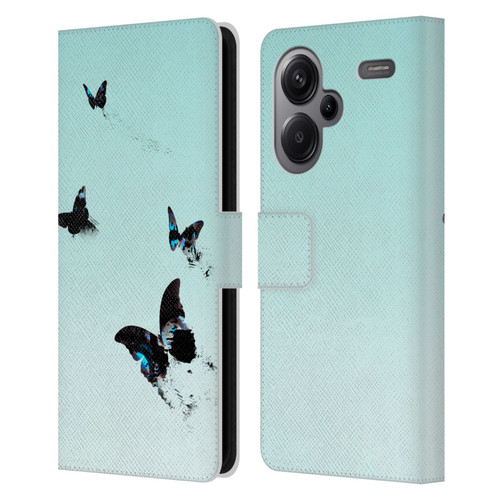 Alyn Spiller Animal Art Butterflies 2 Leather Book Wallet Case Cover For Xiaomi Redmi Note 13 Pro Plus 5G
