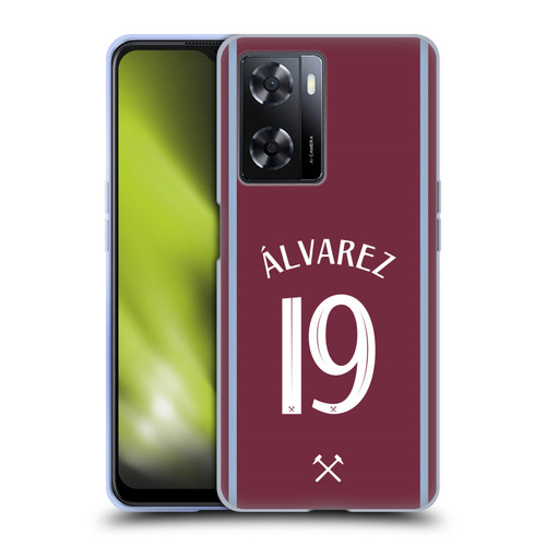 West Ham United FC 2024/25 Players Home Kit Edson Álvarez Soft Gel Case for OPPO A57s