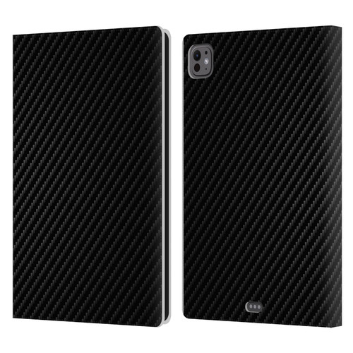 Alyn Spiller Carbon Fiber Plain Leather Book Wallet Case Cover For Apple iPad Pro 11 M4 2024