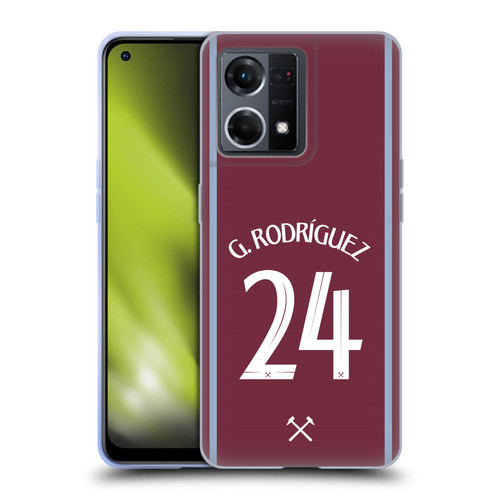 West Ham United FC 2024/25 Players Home Kit Guido Rodríguez Soft Gel Case for OPPO Reno8 4G West Ham United FC 2024/25 Players Home Kit Guido Rodríguez Soft Gel Case for OPPO Reno8 4G