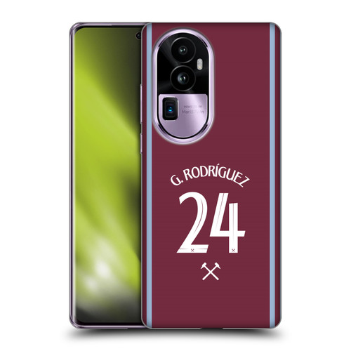 West Ham United FC 2024/25 Players Home Kit Guido Rodríguez Soft Gel Case for OPPO Reno10 Pro+