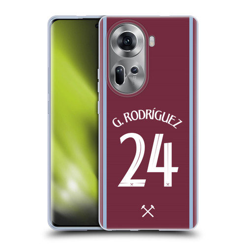 West Ham United FC 2024/25 Players Home Kit Guido Rodríguez Soft Gel Case for OPPO Reno11